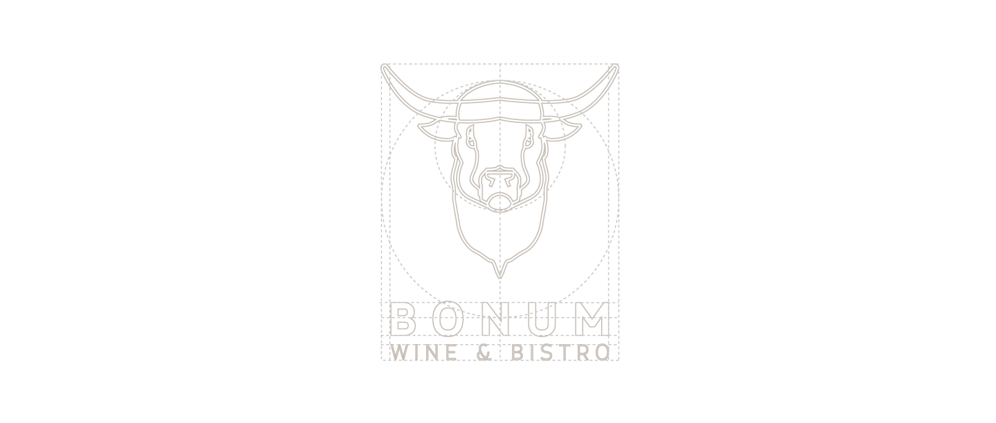 BONUM wine & bistro | レストランのビジュアル・アイデンティティ：ロゴの構成