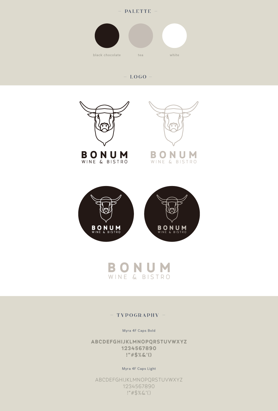 Dry-aged beed restaurant logo and visual identity