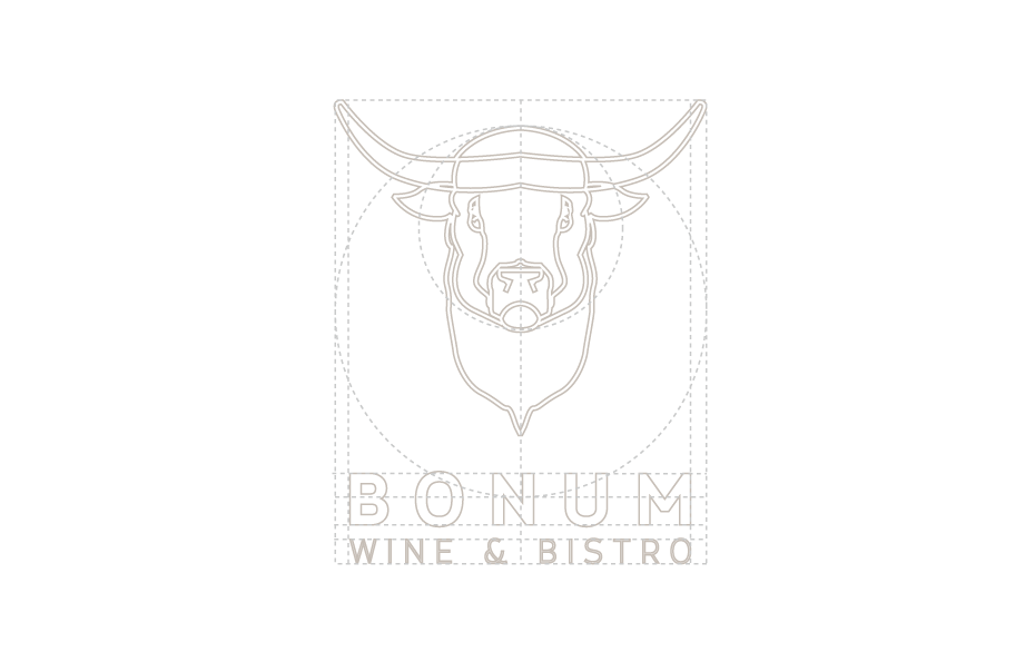 dry-aged beef restaurant logo structure