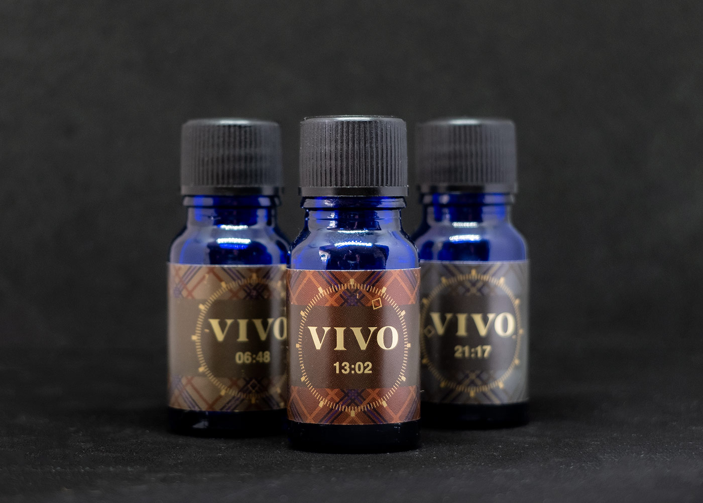 VIVO aroma oils packaging design