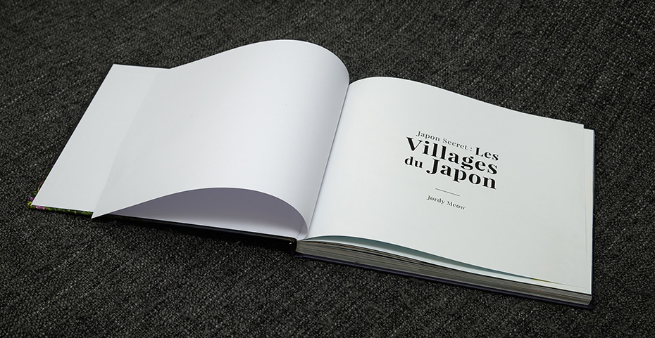 Design éditorial (mise en page et graphisme), Les Villages du Japon page de garde