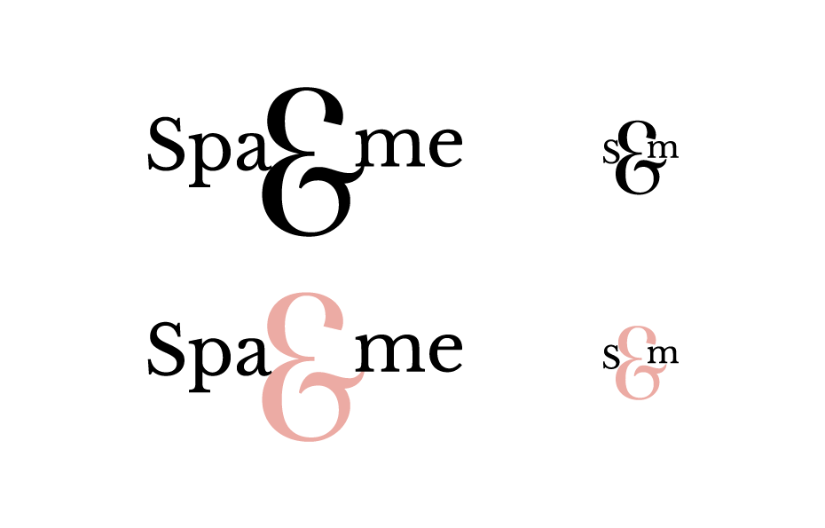 Spa&me bath products - branding - logo and monogram