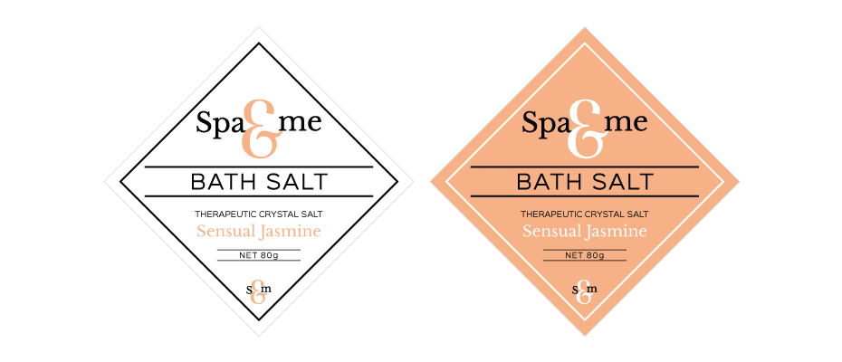 Spa&me bath products - branding - label design