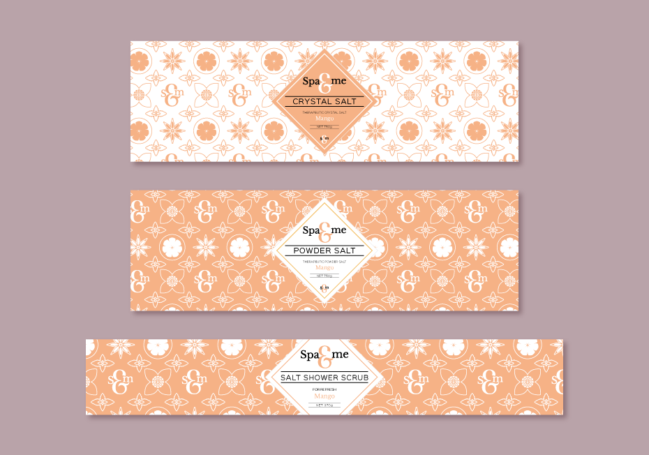 Spa&me bath products - branding - packaging design