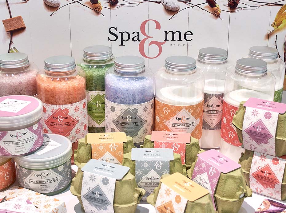 Spa&me bath products - branding - packaging design prototypes