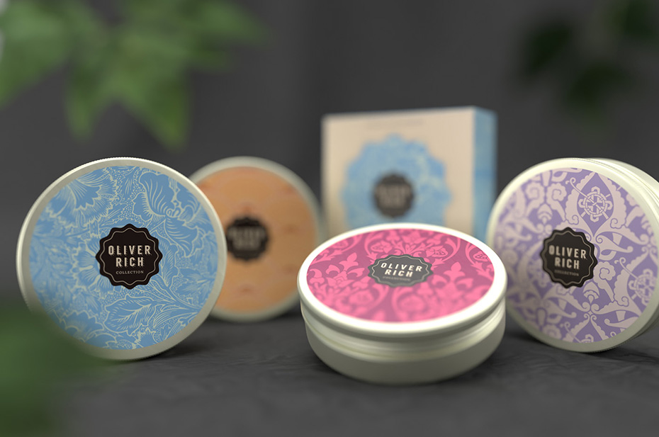 Hand cream packaging for Oliver Rich