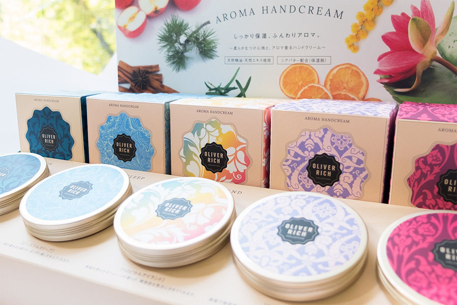 OLIVER RICH Aroma Hand creams | packaging design and POP display