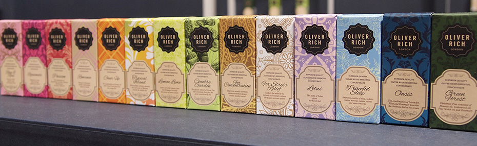OLIVER RICH aroma oils | rebranding - London series packaging design
