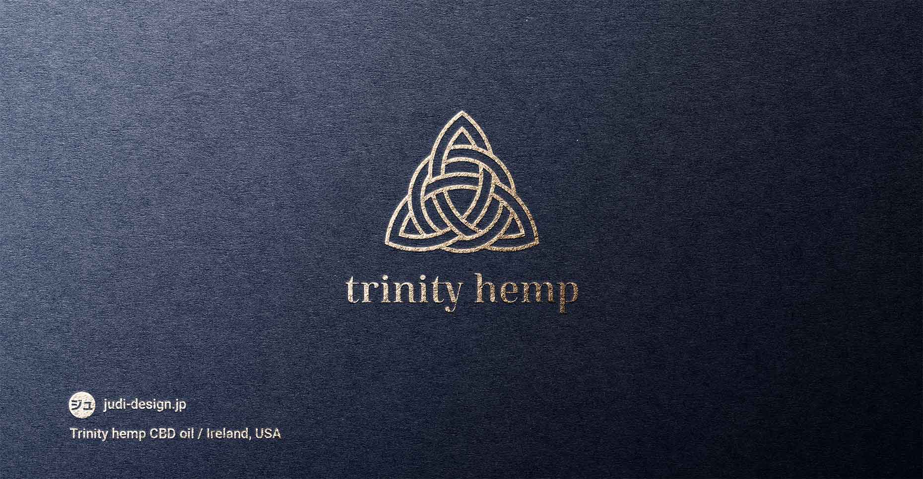 CBD oil brand logo with a celtic knot