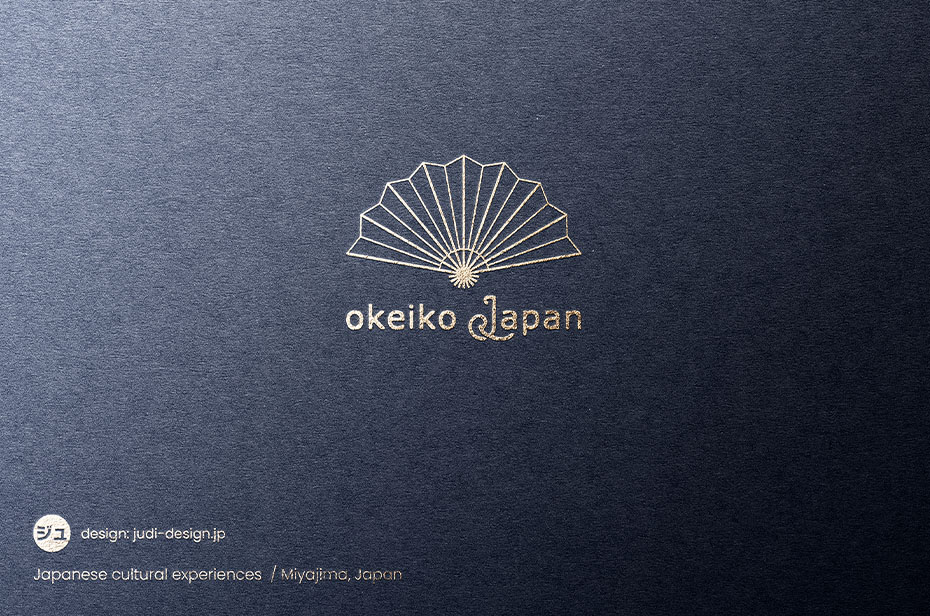 Japanese cultural experiences logo with a hand fan