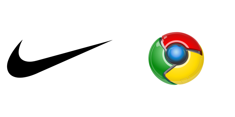 Logos de Nike et de Chrome