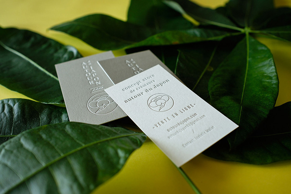 Japan inspired visual identity and letterpress business cards