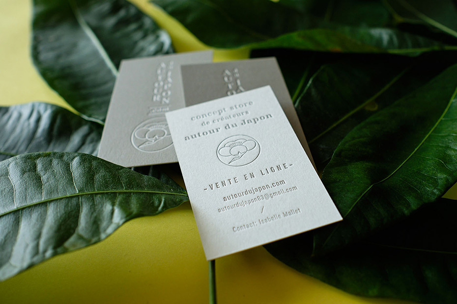 Japan inspired visual identity and letterpress business cards