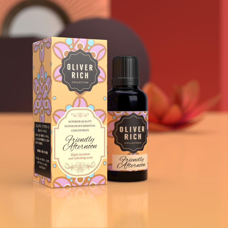 Oliver Rich aroma oil packaging