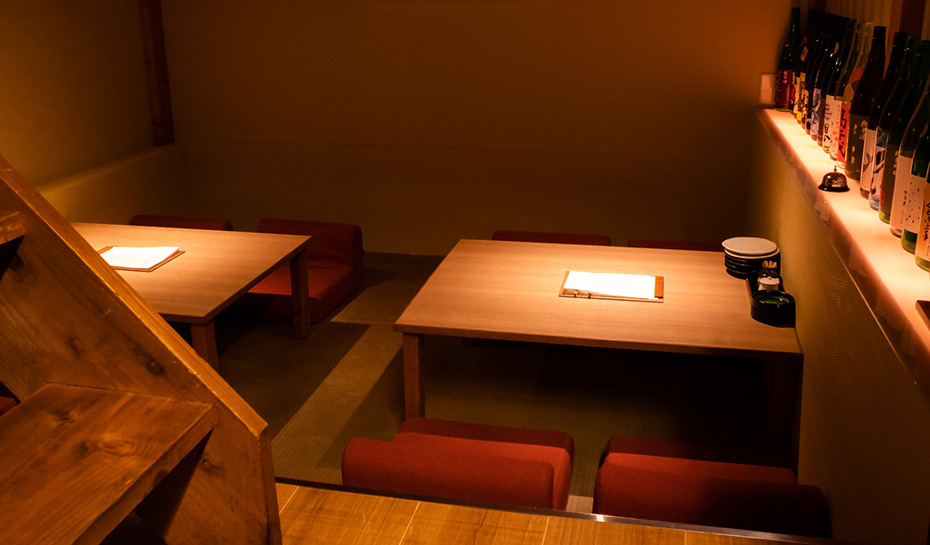 Salle en tatami du restaurant Kisuke