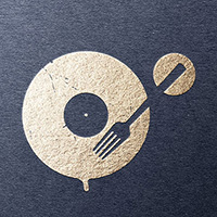 DJ and food writer logo