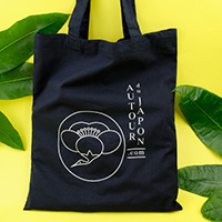 shop tote bag and kamon logo