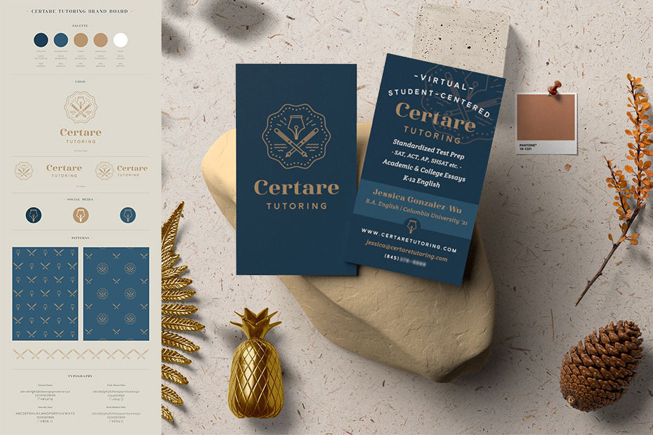 Brand board and business cards