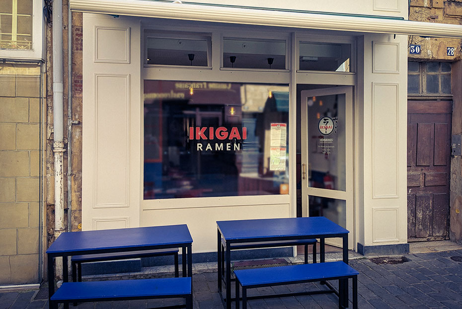 Ramen shop front and window decals