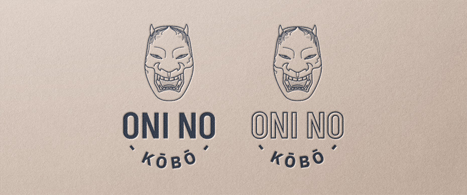 Logo Oni no Kobo bleu marine