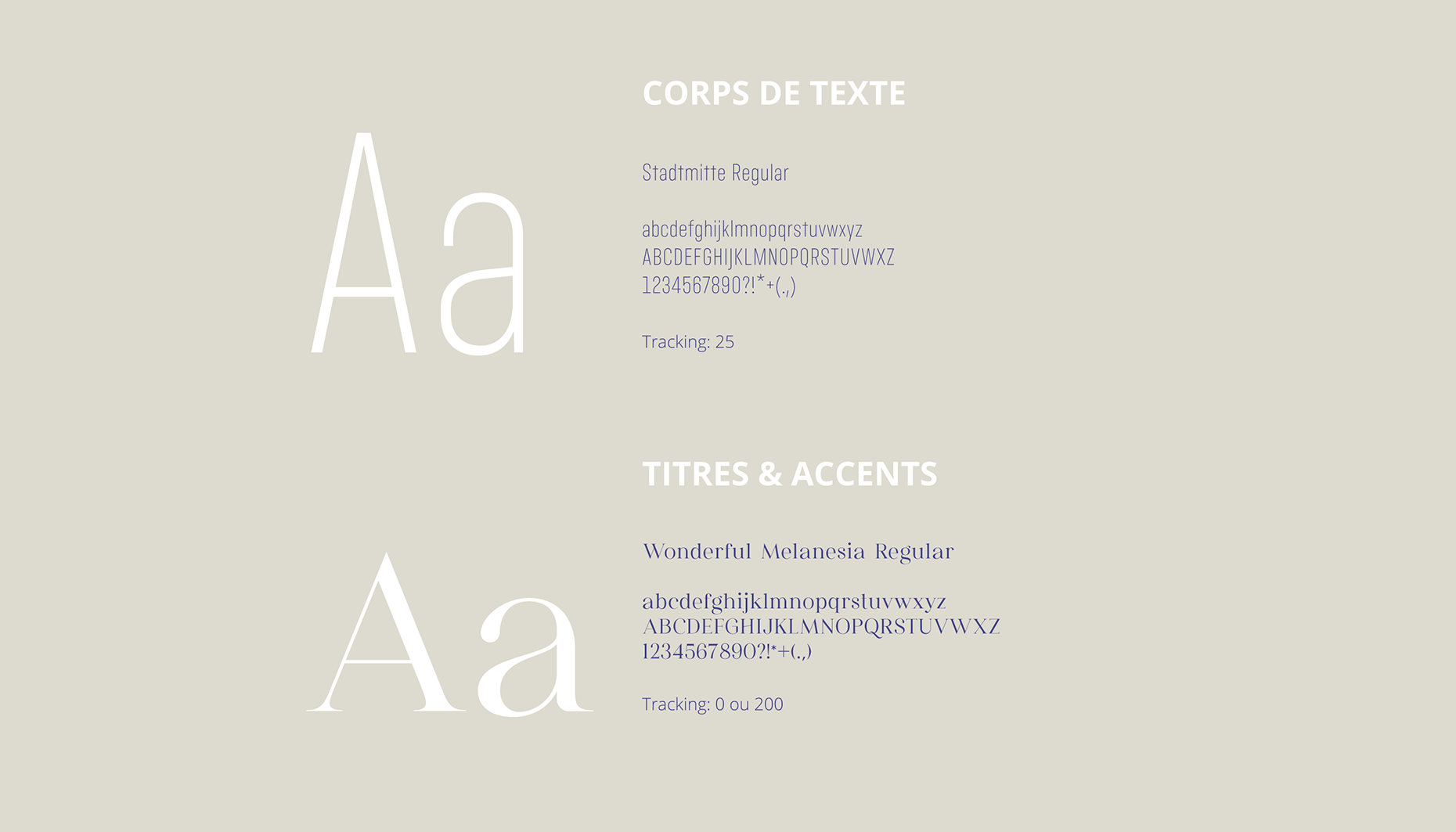 typographie de la marque