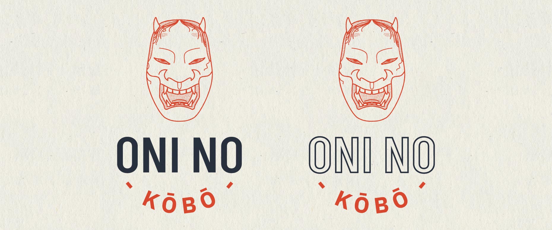 Logo Oni no Kobo rouge bleu