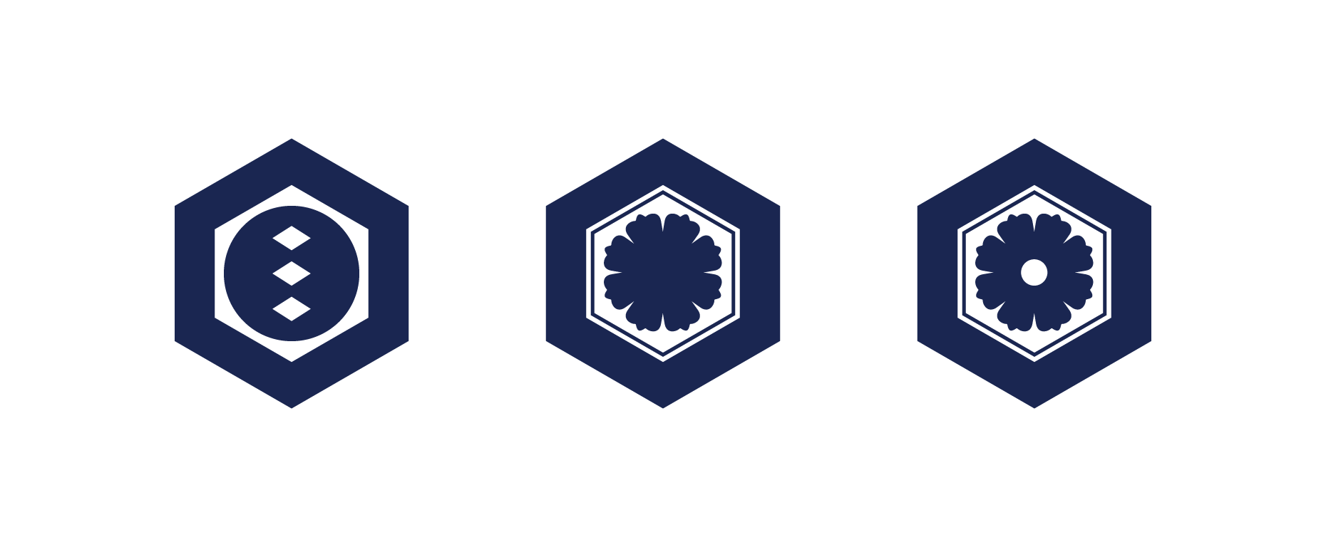 Kamon hexagon logo