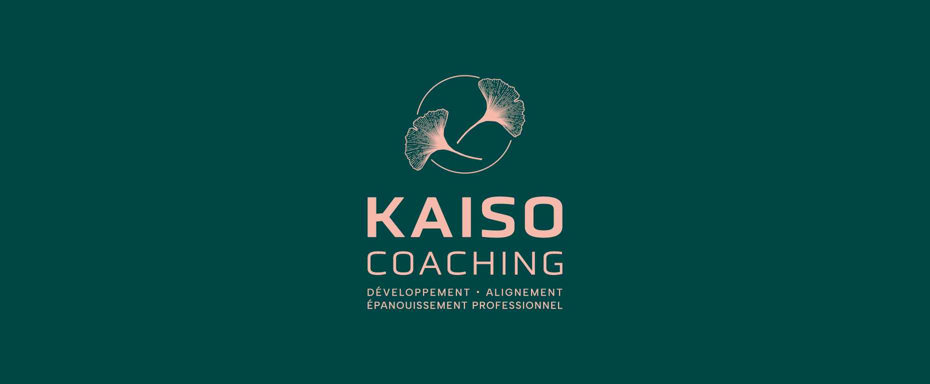 Logo coach carrière feuilles de ginkgo