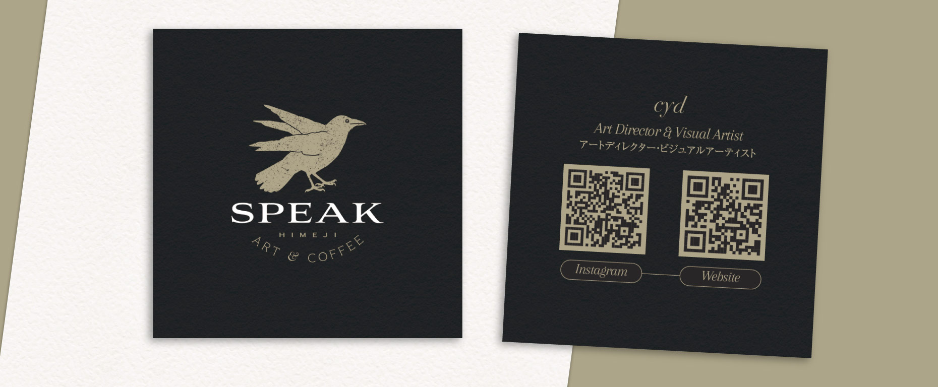 Cartes de visite noir blanc or