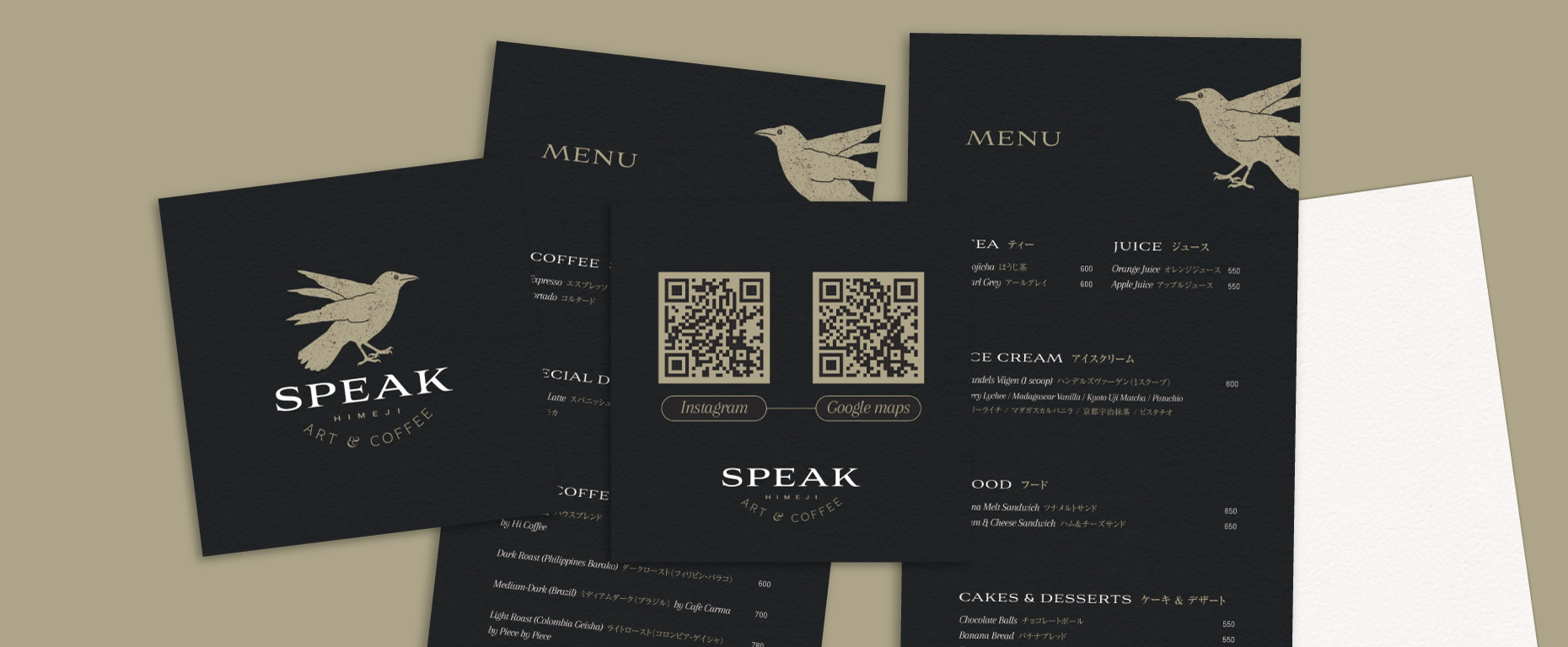 Identité visuelle du café SPEAK