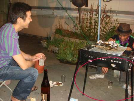 jud à Hiroshima - barbecue sur le toit