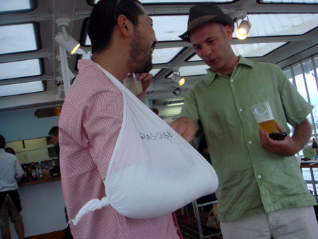 jud à Hiroshima - soirée sur un bateau