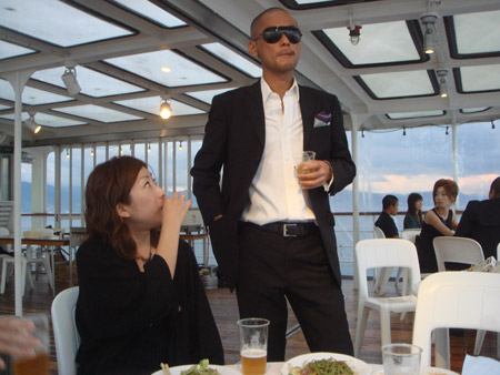 jud à Hiroshima - soirée sur un bateau