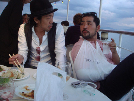 jud à Hiroshima - soirée sur un bateau