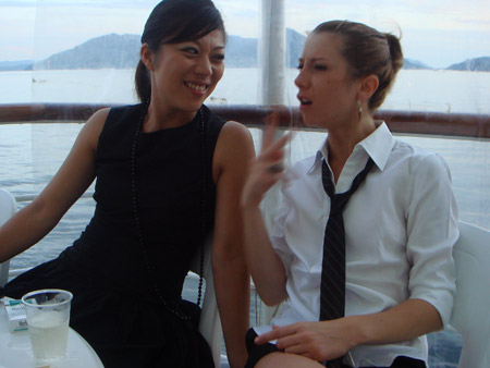 jud à Hiroshima - soirée sur un bateau