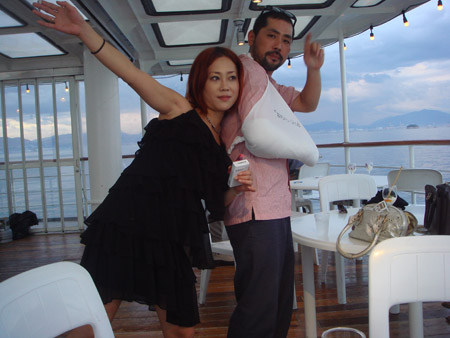 jud à Hiroshima - soirée sur un bateau