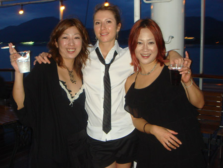 jud à Hiroshima - soirée sur un bateau
