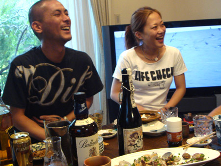 jud à Hiroshima - repas familial au Japon